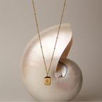 Star-Set Zirconia Tag Necklace — Starlight