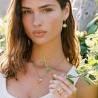 Shell, Pearl and Green Charm Necklace — Ocean