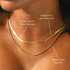 Herringbone and Rope Layered Necklace — Ios
