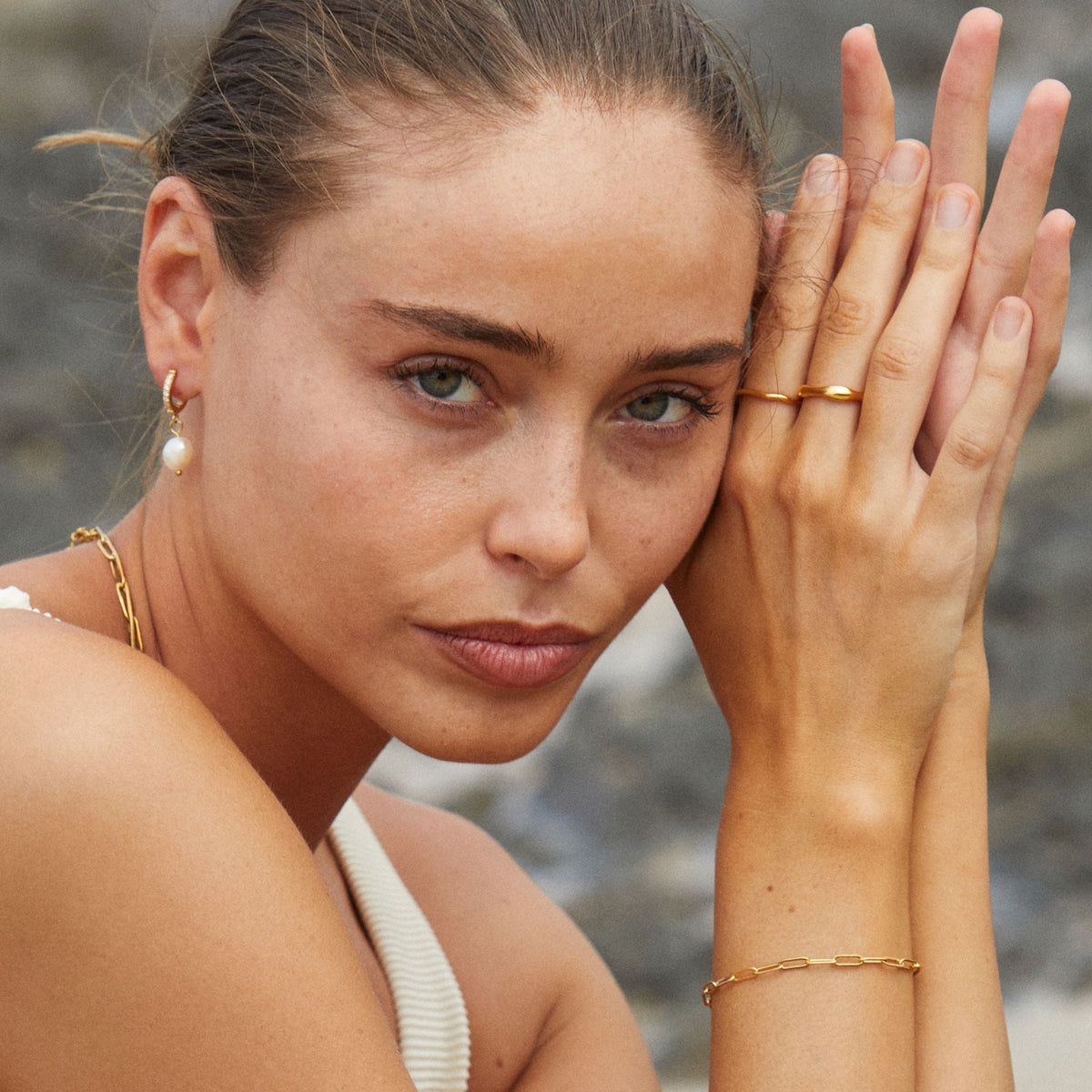 Paperclip Chain Bracelet, 3 mm × 16 cm — Cozumel