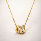 Triple Ring Zircon Necklace — Monte Carlo