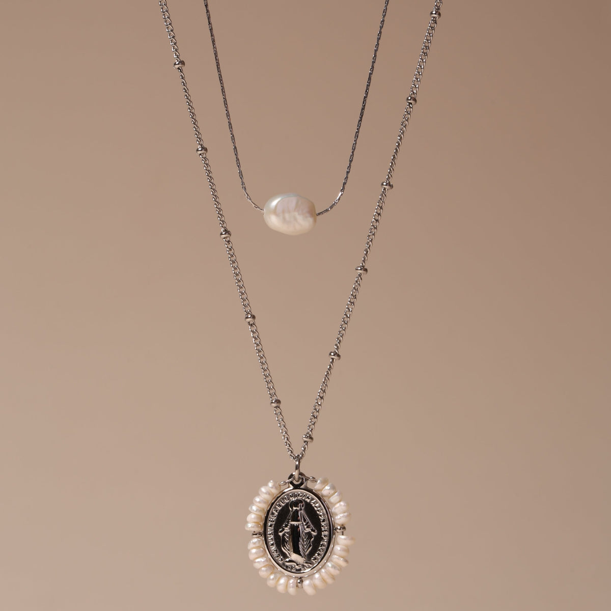 Single Baroque Freshwater Pearl Choker, 35 cm