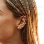 Freshwater Pearl Stud Earrings, 4 mm