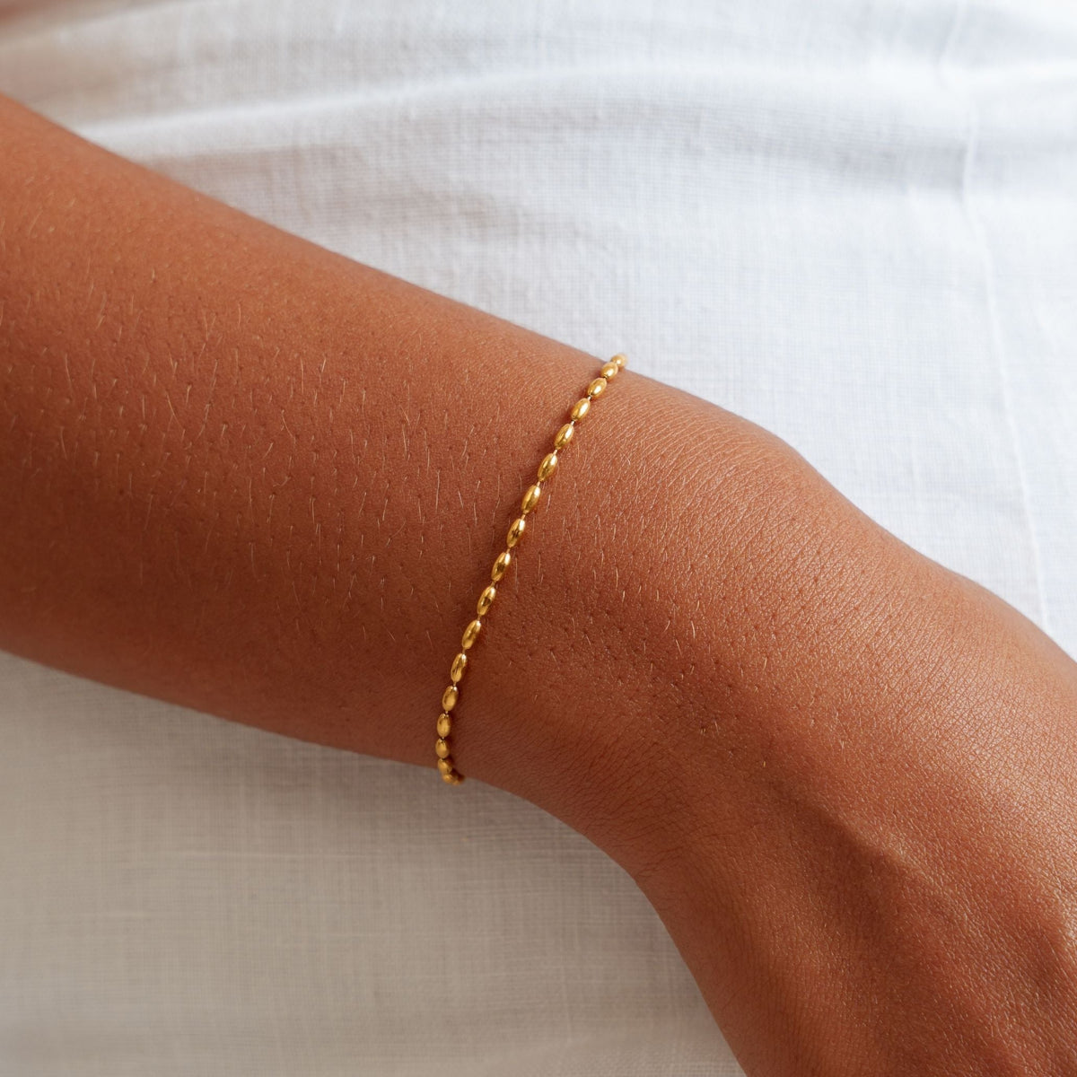 Pebble Link Bracelet, 2 mm, Stainless Steel