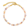 Pink Freshwater Pearl Anklet — Perla Rosa
