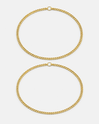Men’s Permanent Couple Bracelet Set, 2 Pieces, Gold-Plated