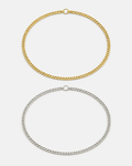 Men’s Permanent Couple Bracelet Set, 2 Pieces, Silver and Gold-Plated