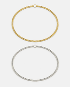 Men’s Permanent Couple Bracelet Set, 2 Pieces, Silver and Gold-Plated