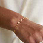 Paperclip Chain Bracelet, 3 mm × 16 cm — Cozumel