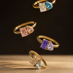Toi et Moi Birthstone Ring