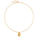 Oval Open Pendant Necklace, Stainless Steel — Reverie
