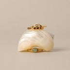 Green Jade Stone Ring, Steel — Oasis