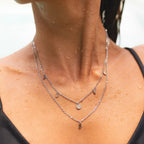 Triple Layer Disc Charm Necklace — Rio