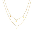 Triple Layer Disc Charm Necklace — Rio