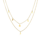 Triple Layer Disc Charm Necklace — Rio