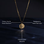 Roman Coin Pendant Necklace, Steel — Roma