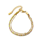 Colorful Enamel Layered Bracelet, 16 cm — Rio