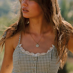 Saint Christopher Coin Necklace with Pearl