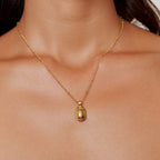 Scarab Pendant Necklace, 22 mm, Steel
