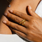 Adjustable Hug Hands Ring, Steel — Embrace