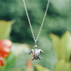 Sea Turtle Pendant Necklace, 45 cm