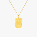 Sunburst Tag Pendant Necklace — Seaside