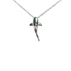 Shark Pendant Necklace, 45 cm, Steel