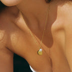 Reversible Shell and Pearl Pendant Necklace