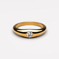 Round Moissanite Band Ring, 3.5 mm — Astra