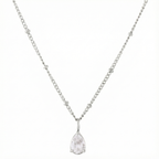 White Teardrop Pendant Necklace — Astra