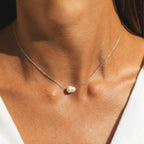Single Baroque Freshwater Pearl Choker, 35 cm