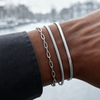 Silver Stainless Steel Chain Bracelet Collection 23