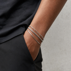 Silver Stainless Steel Chain Bracelet Collection 24