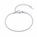 Silver Stainless Steel Chain Bracelet Collection 19