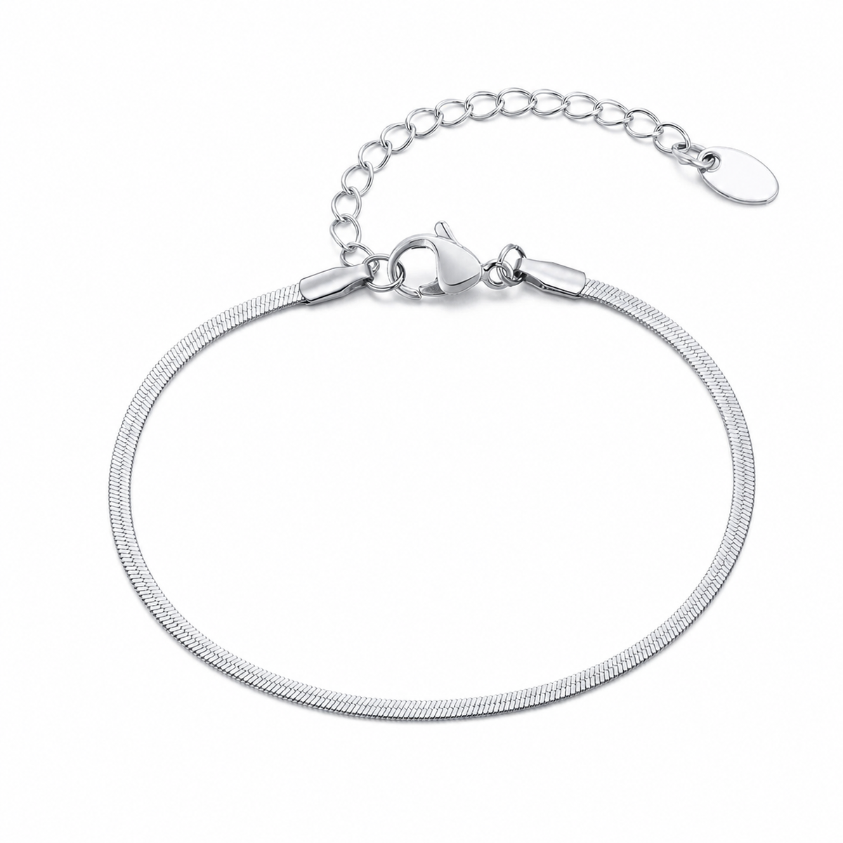 Silver Stainless Steel Chain Bracelet Collection 19