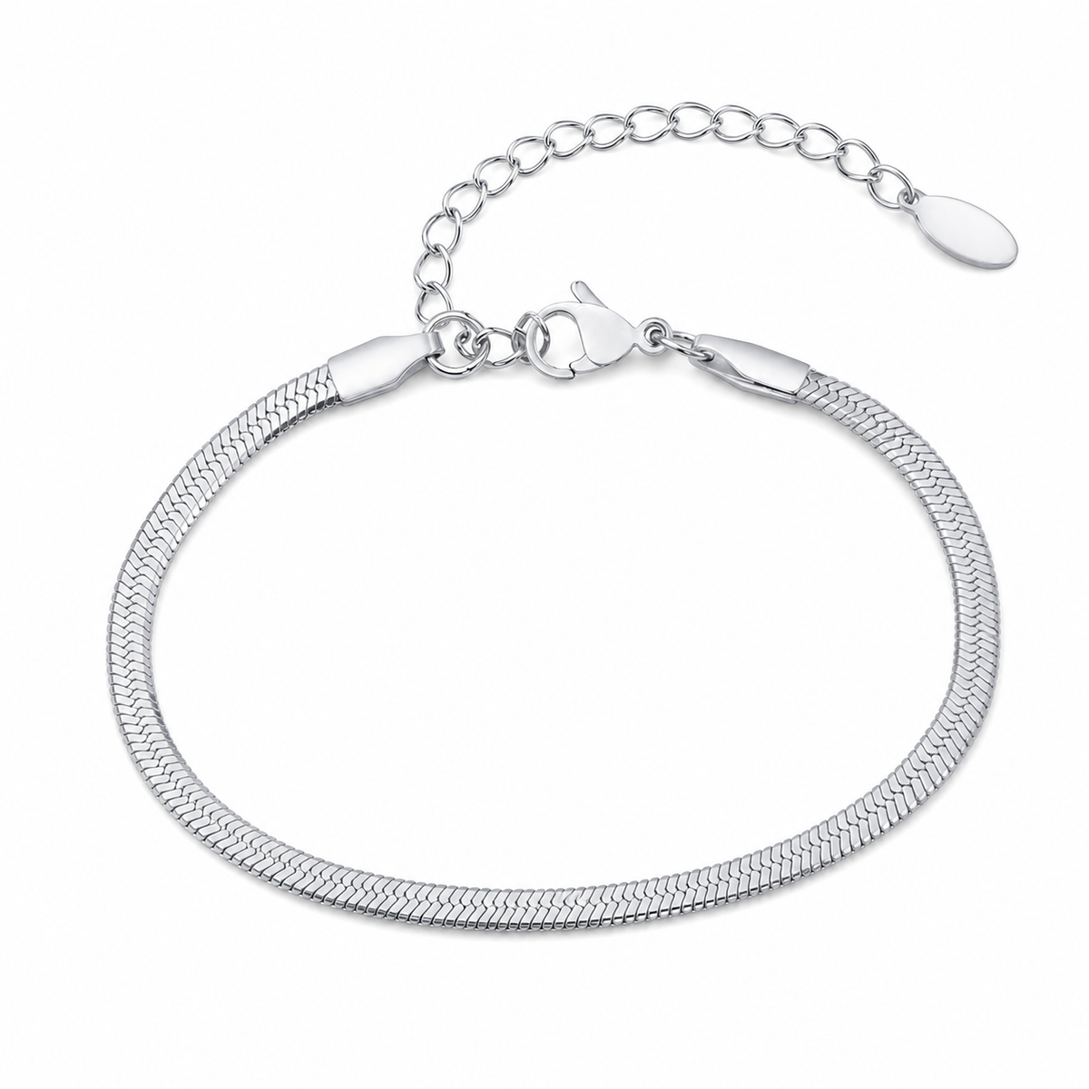 Silver Stainless Steel Chain Bracelet Collection 12