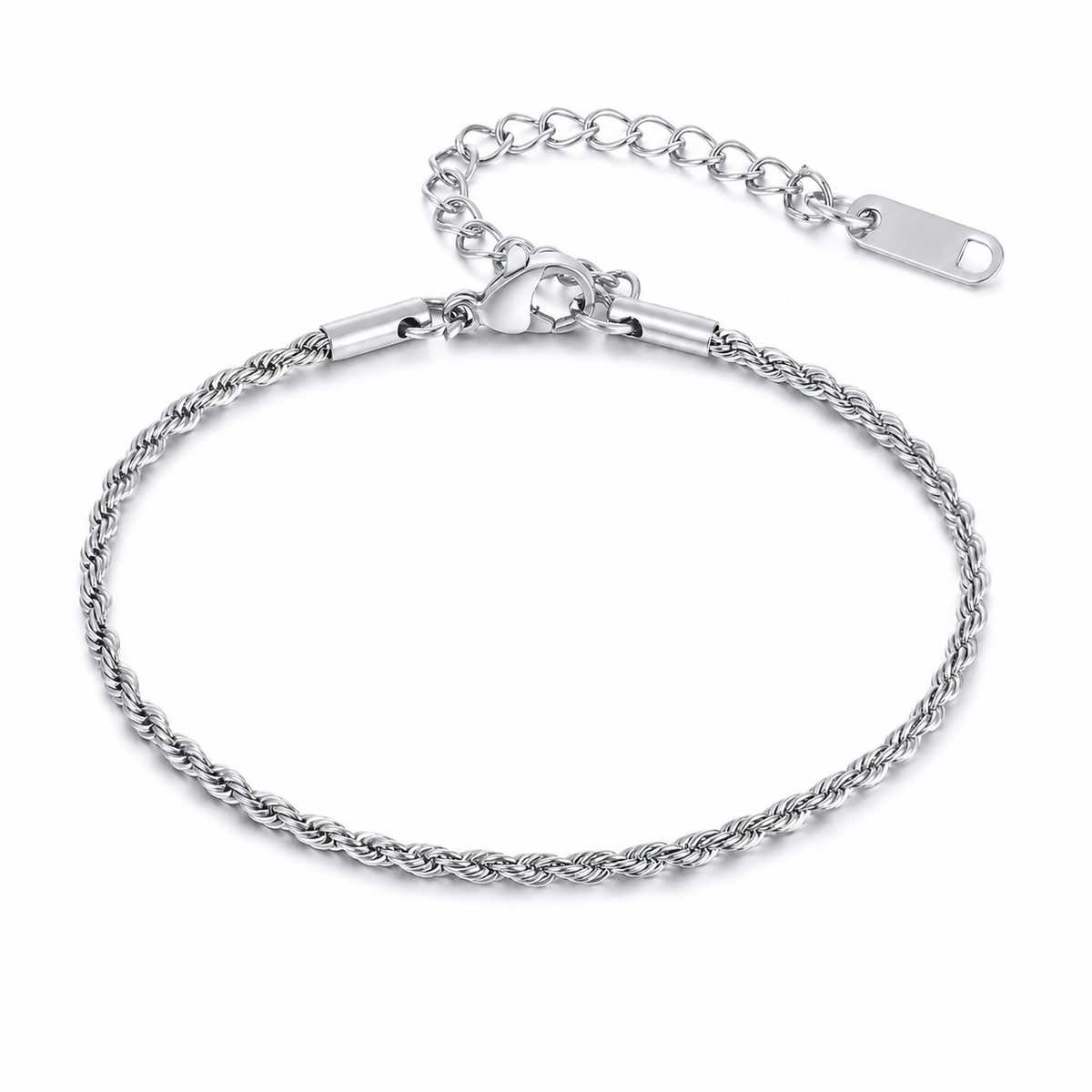Silver Stainless Steel Chain Bracelet Collection 7