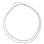 Herringbone and Rope Layered Necklace — Ios