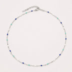 Blue and White Enamel Choker — Mykonos
