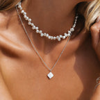 Mother-of-Pearl Quatrefoil Necklace — Positano