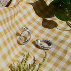 Snake Zircon Huggie Hoop Earrings, Steel