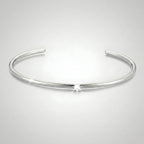 White Zircon Open Cuff Bracelet — Solar
