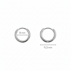 Tiny Plain Huggie Hoops, 8 mm Inside Diameter