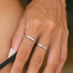 Three Textured Stacking Rings Set — Daily