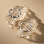 Twisted Rope Hoop Earrings, 10 mm