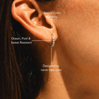 Beaded Edge Hoop Earrings, 9 mm