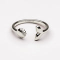 Adjustable Shell and Whale Tail Ring — Island