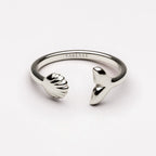 Adjustable Shell and Whale Tail Ring — Island