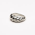 Ridged Dome Band Ring — Croissant