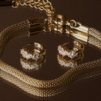 White Zircon Cluster Huggie Earrings — Starlight